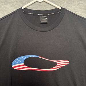 Oakley USA‎ Flag Graphic T-Shirt Patriotic Tee Mens Black  Medium